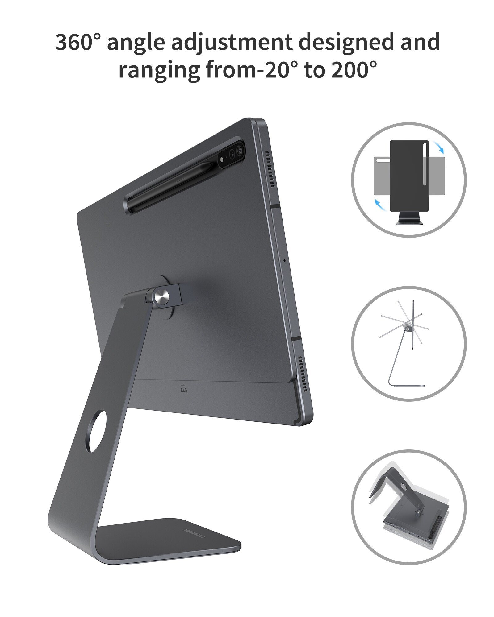 Lululook Magnetic Stand for Samsung Galaxy Tab S9/S8 Ultra, S8+/FE
